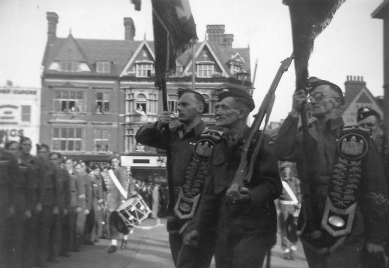 Soldiers in Cambridge Market Square